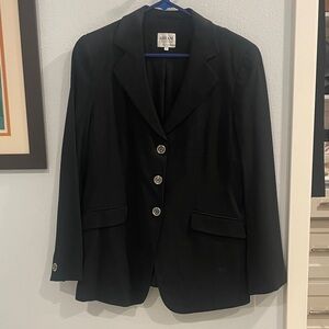 Giorgio Armani Elegant Black Suit. Jacket and Skirt